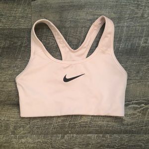Pink nike sports bra